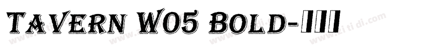 Tavern W05 Bold字体转换